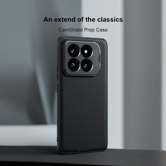 Husa magnetica protectie spate si camera foto (cu decupaj pentru camere) negru pentru Xiaomi 14